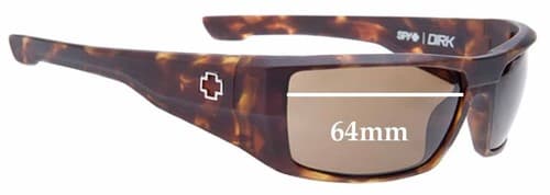 SFx Replacement Sunglass Lenses fits Spy Optic Dirk - 64mm Wide