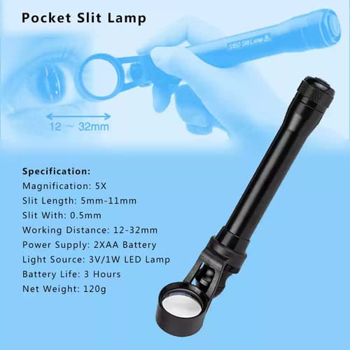 Ophthalmic equipment Portable hand-held LED slit lamp microscope S150