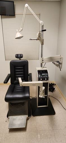 Burton XL-3300 Ophthalmic Exam Chair & Stand With Charging Wells
