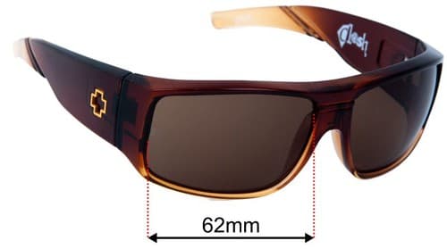 SFx Replacement Sunglass Lenses fits Spy Optic Clash - 62mm Wide