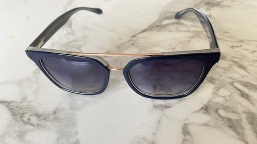 Lilly Pulitzer Positano Sunglasses 52-16 140 NV Blue Lenses Navy Authentic Frame