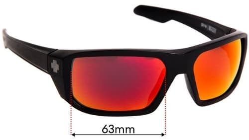 SFx Replacement Sunglass Lenses fits Spy Optic McCoy - 63mm Wide